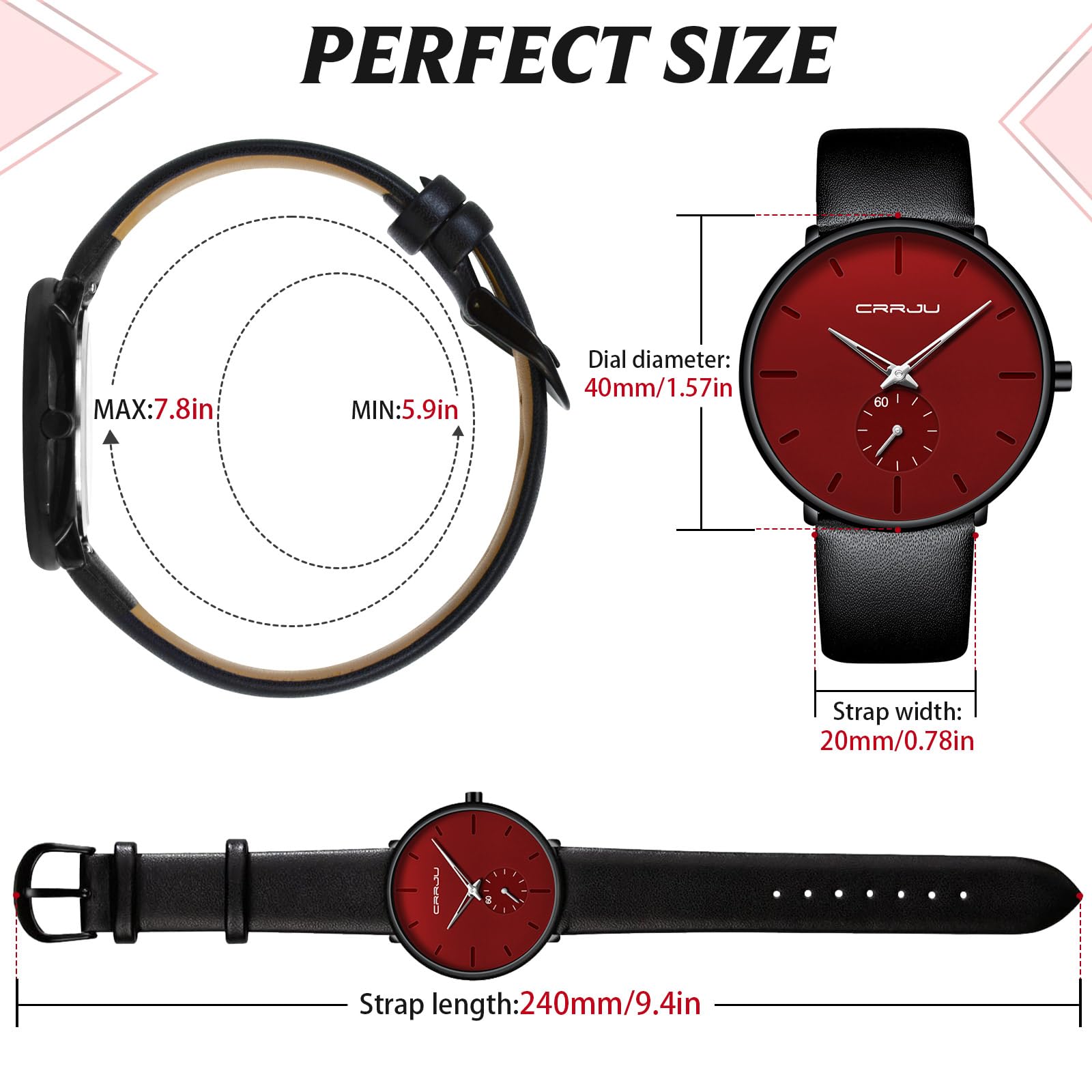 Foto 5 pulgar | Reloj Fizili, Ultrafino E Impermeable, De Piel, Para Hombre - Venta Internacional.