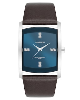 Foto 1 | Reloj Armitron Para Hombre Con Esfera Rectangular De Cristal Y Correa De Piel - Venta Internacional.