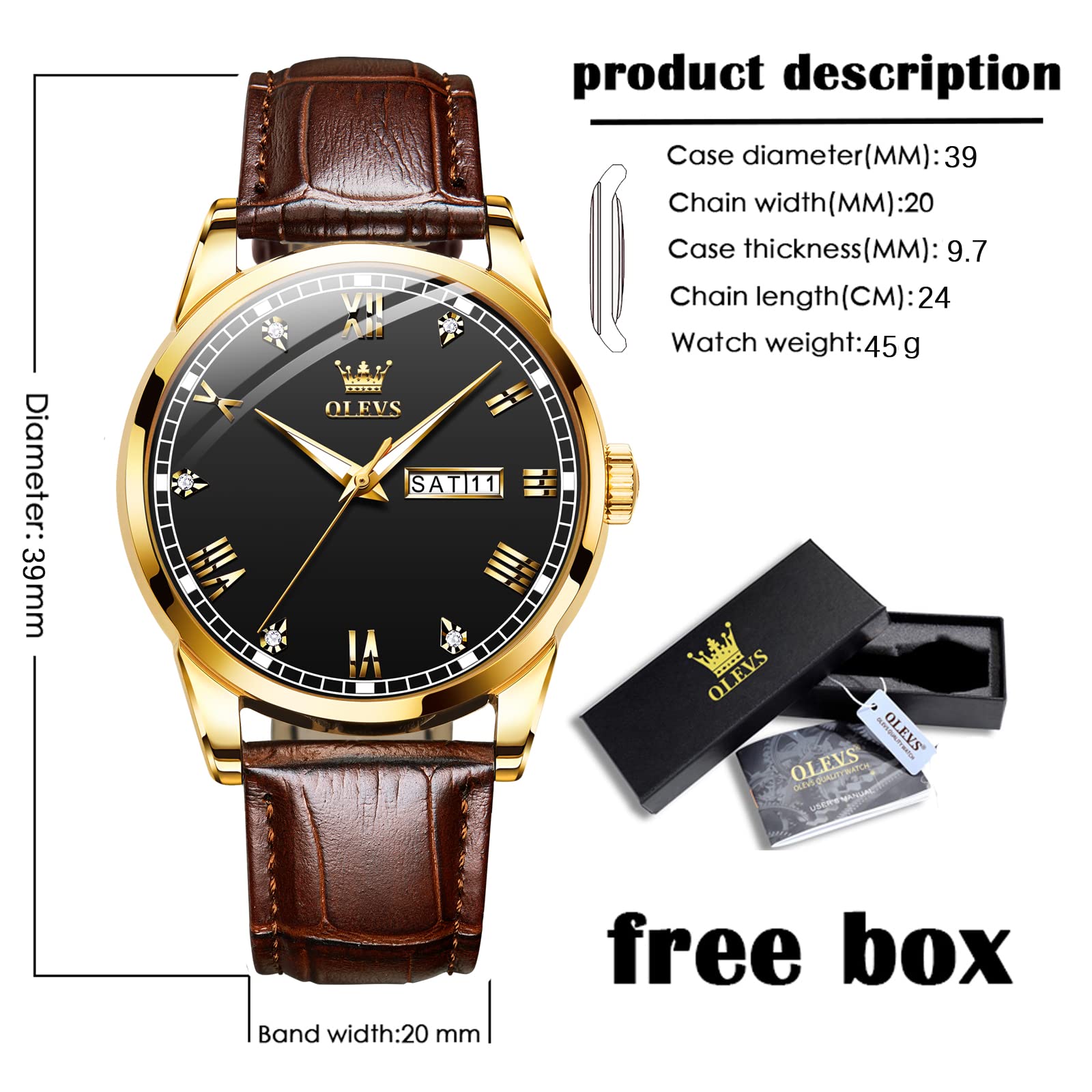 Foto 6 | Reloj Olevs para Hombre - Venta Internacional