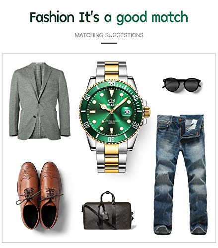 Foto 8 pulgar | Reloj Olevs Green Classic Para Hombre Con Fecha, Resistente Al Agua, 30 M - Venta Internacional.