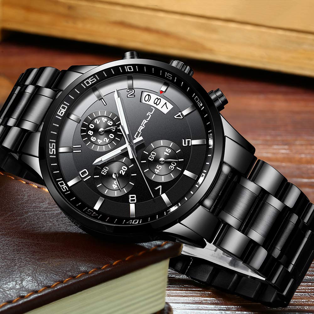 Foto 6 pulgar | Reloj Crrju Fashion Business Chronograph Quartz Para Hombre - Venta Internacional.