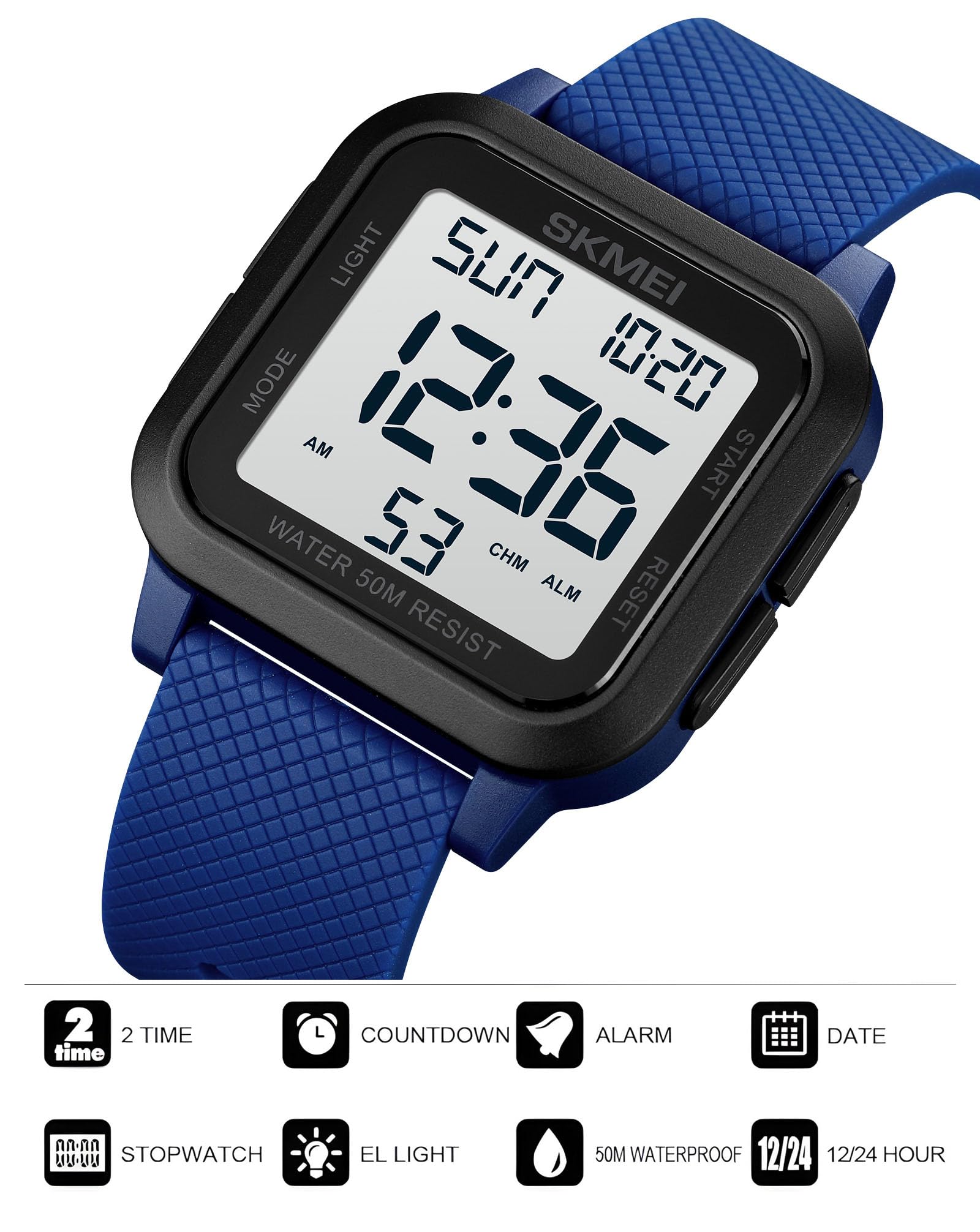 Foto 5 | Reloj Gosasa Para Hombre, Deportivo, Digital, Militar, Led, Resistente Al Agua - Venta Internacional.