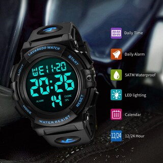Foto 5 | Reloj L Lavaredo Digital Para Hombre Resistente Al Agua Con Cronógrafo - Venta Internacional.