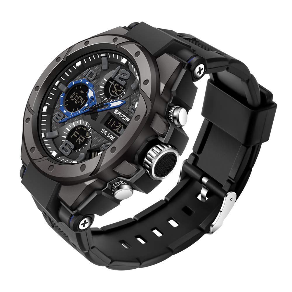 Foto 2 pulgar | Reloj Aimes Military Outdoor Sports Digital Para Hombre, Azul Y Negro - Venta Internacional.