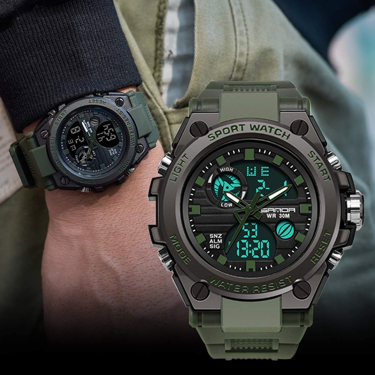 Foto 3 pulgar | Reloj Aimes Sports Outdoor, Impermeable, Militar, Led Para Hombre - Venta Internacional.