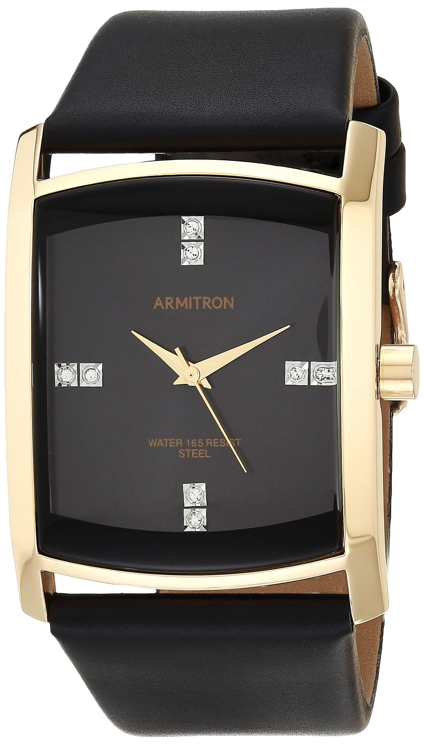 Reloj Armitron Correa de Piel con Detalles de Cristal Auténtico para Hombre - Venta Internacional