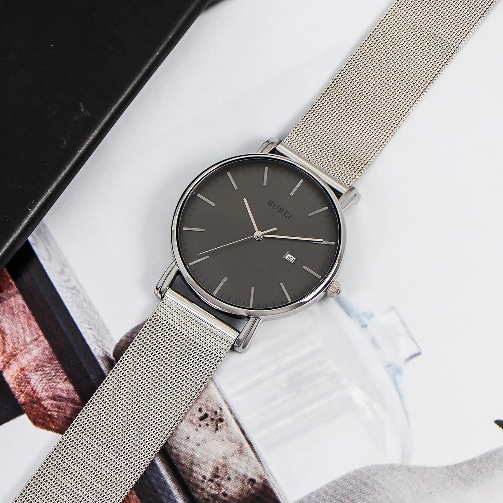 Foto 5 pulgar | Reloj De Pulsera Burei Fashion Minimalista Impermeable Para Hombre - Venta Internacional.