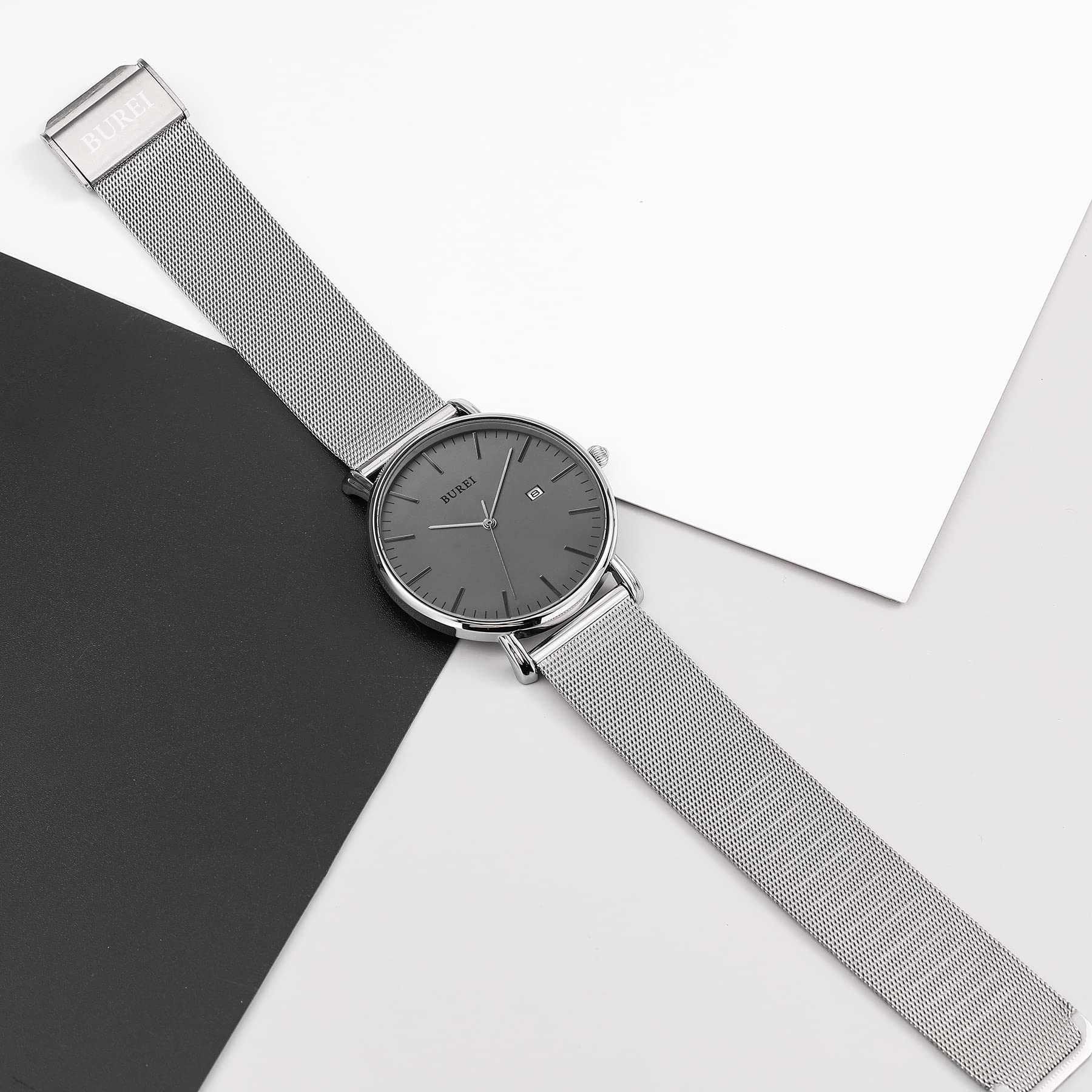 Foto 6 pulgar | Reloj De Pulsera Burei Fashion Minimalista Impermeable Para Hombre - Venta Internacional.
