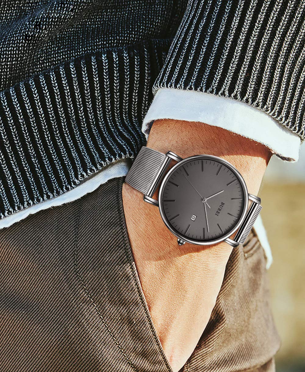 Foto 7 pulgar | Reloj De Pulsera Burei Fashion Minimalista Impermeable Para Hombre - Venta Internacional.