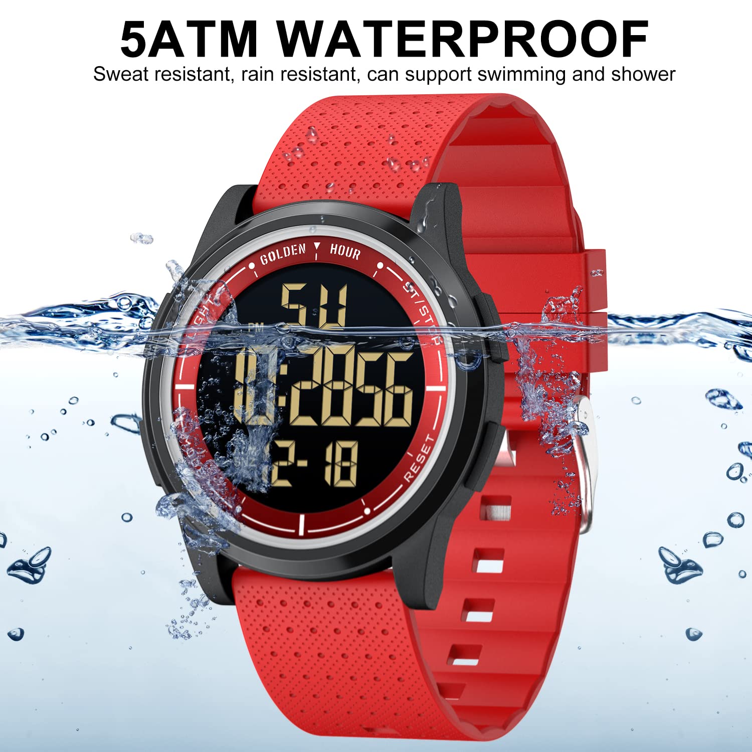 Foto 3 pulgar | Reloj Golden Hour, Ultrafino Y Minimalista, Resistente Al Agua Hasta 50 M - Venta Internacional.