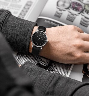 Foto 4 | Reloj Burei Fashion Minimalist Waterproof Para Hombre Plateado - Venta Internacional.