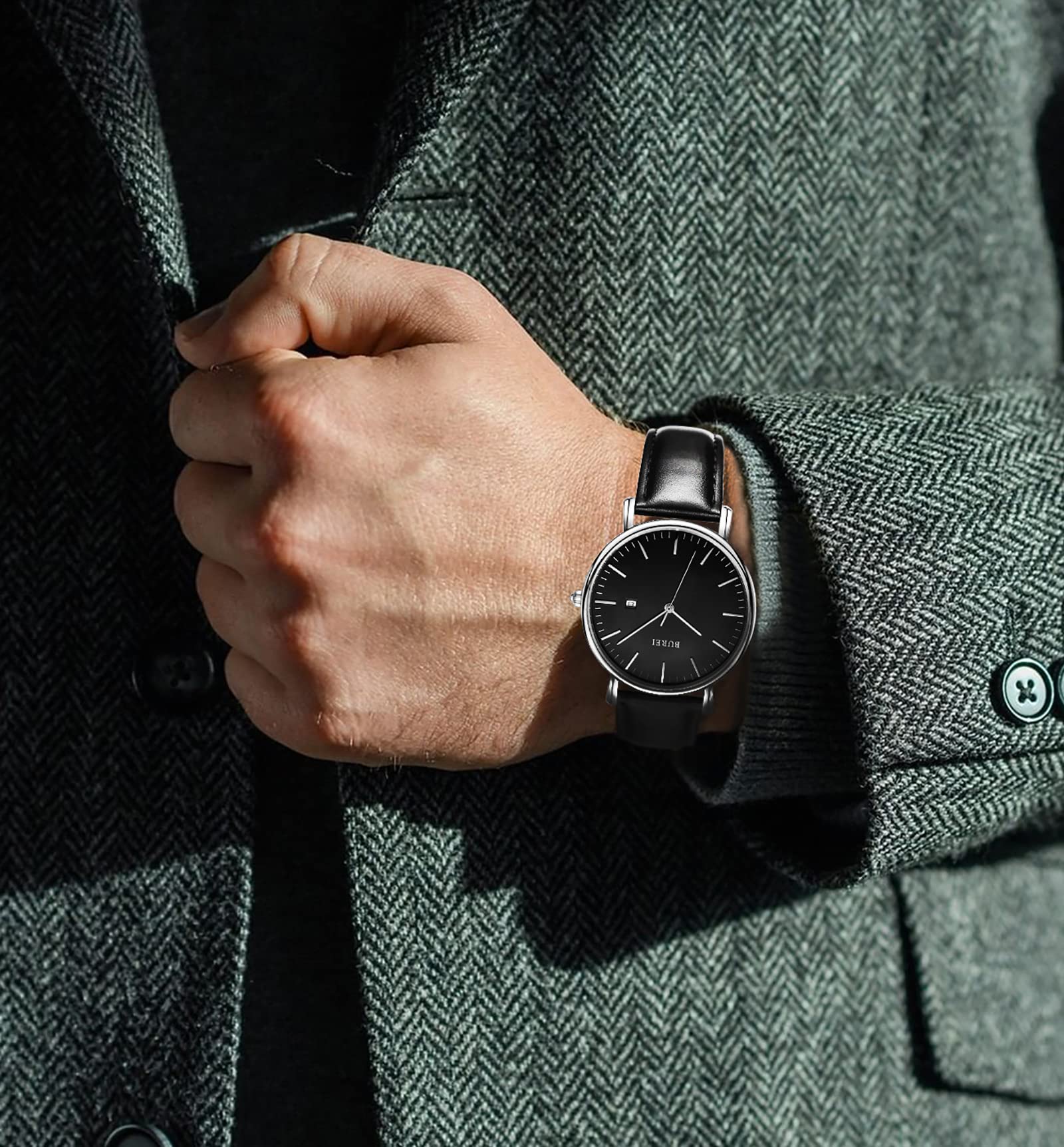 Foto 8 pulgar | Reloj Burei Fashion Minimalist Waterproof Para Hombre Plateado - Venta Internacional.