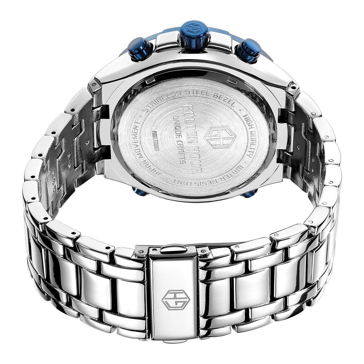 Foto 7 pulgar | Reloj Golden Hour De Lujo Analógico Digital De Acero Inoxidable Para Hombre - Venta Internacional.