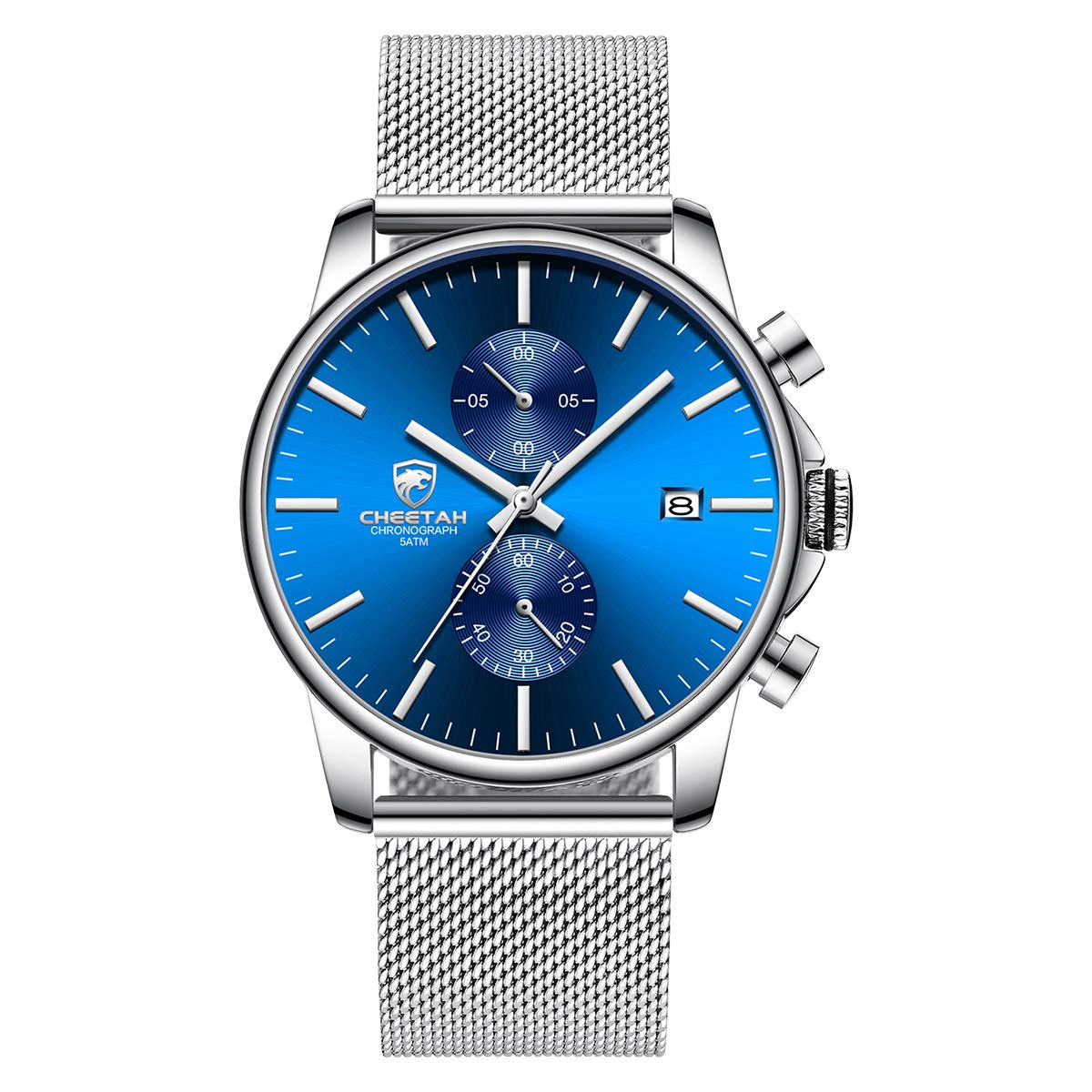 Foto 1 | Reloj Golden Hour Con Cronógrafo De Cuarzo A La Moda Para Hombre, Color Plateado - Venta Internacional.