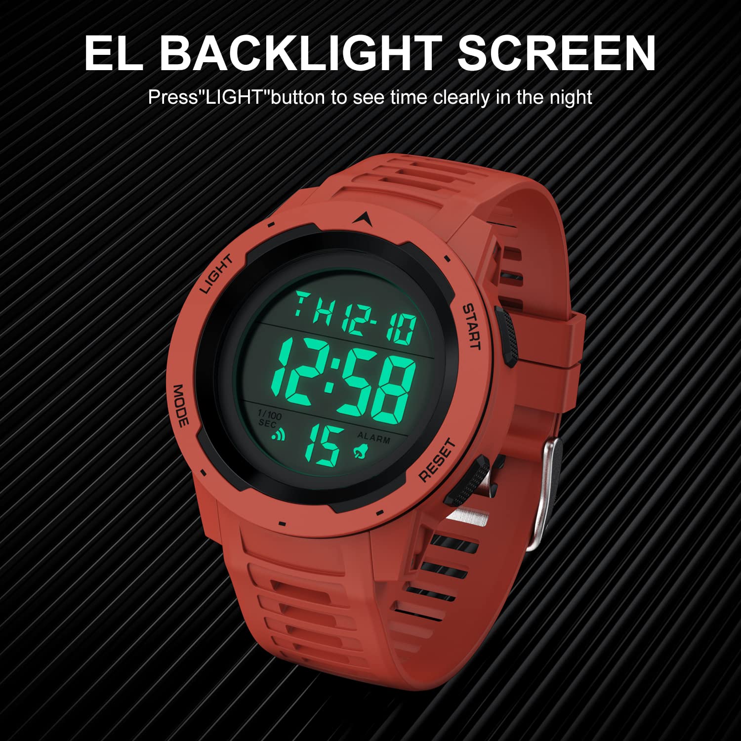 Foto 8 pulgar | Reloj Deportivo Golden Hour Waterproof Digital Para Hombre - Venta Internacional.