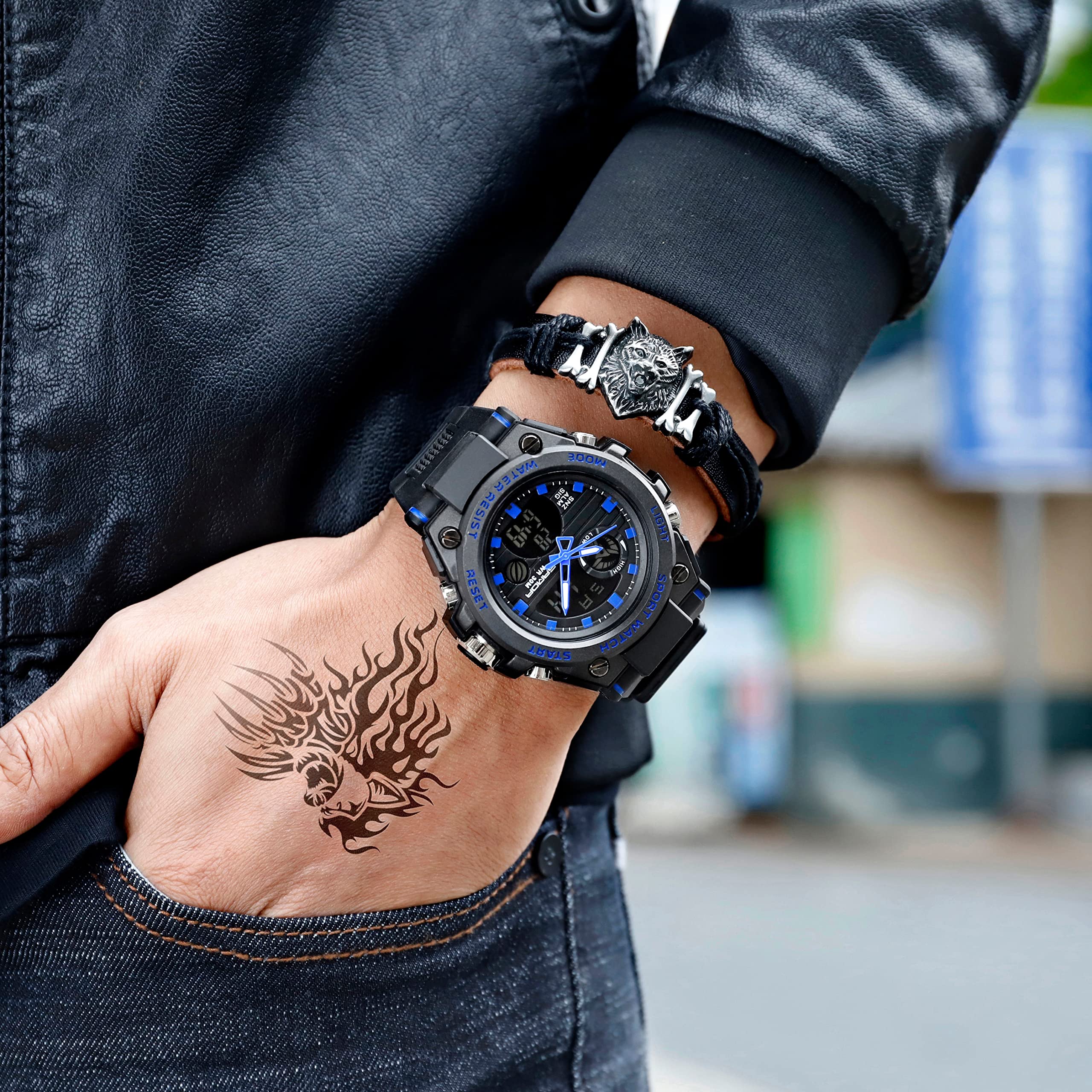 Foto 6 pulgar | Reloj Kxaito Para Hombre, Deportivo, Exterior, Impermeable, Militar, 26 Cm - Venta Internacional.