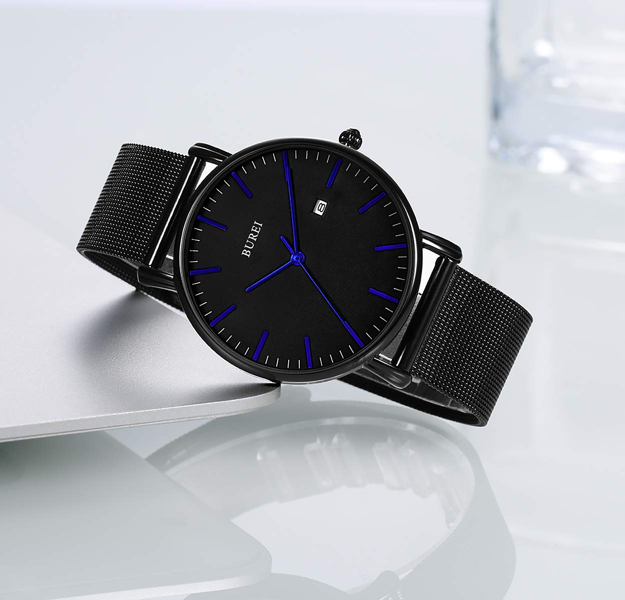 Foto 4 pulgar | Reloj De Pulsera Burei Fashion Minimalista Para Hombre De Acero Inoxidable - Venta Internacional.
