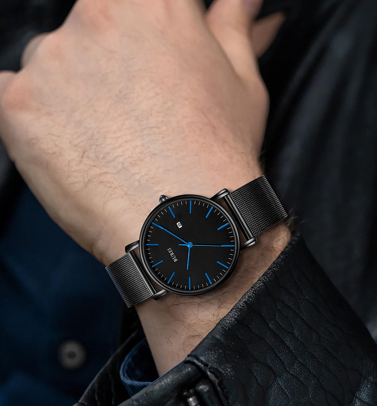 Foto 7 pulgar | Reloj De Pulsera Burei Fashion Minimalista Para Hombre De Acero Inoxidable - Venta Internacional.