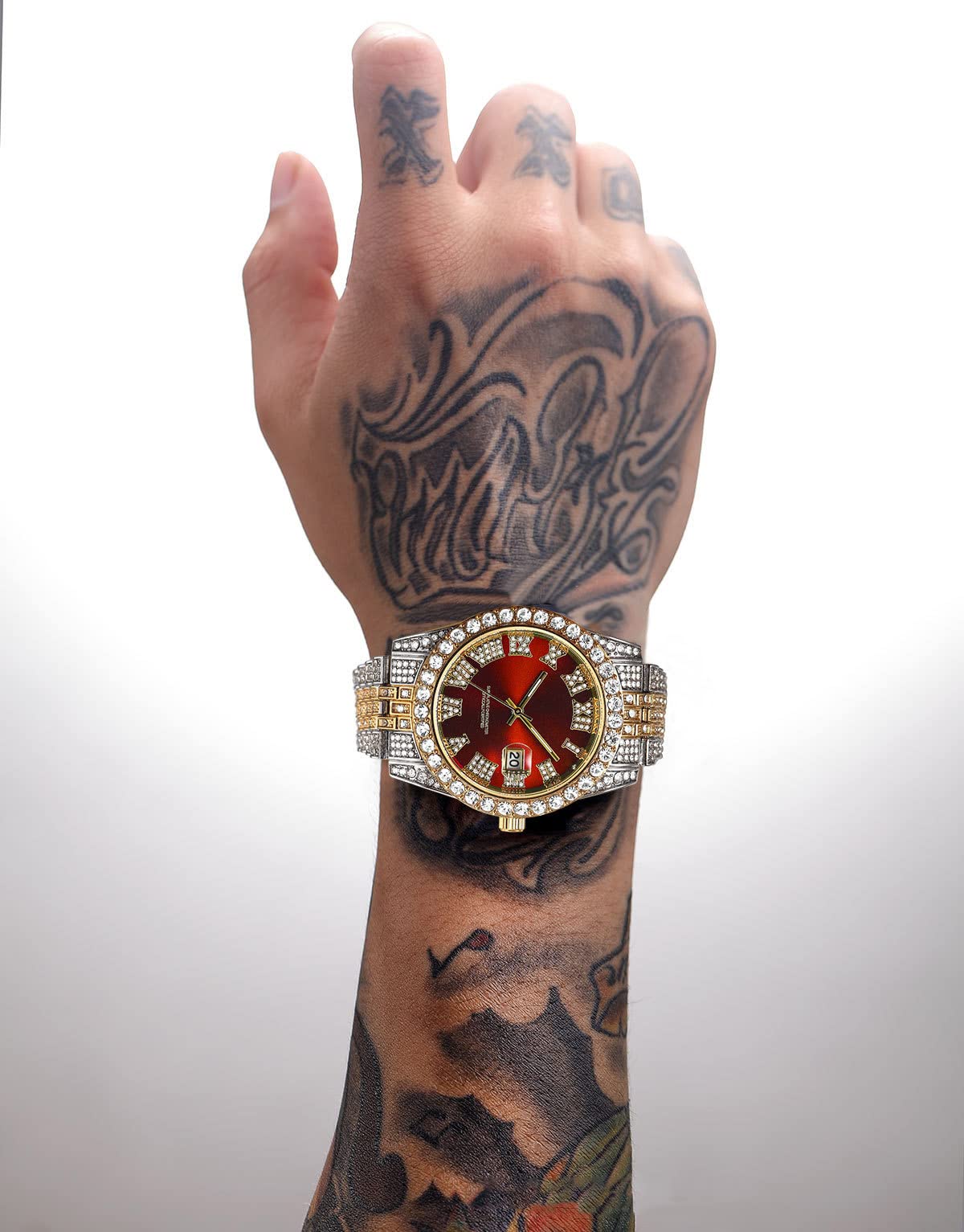 Foto 4 pulgar | Reloj Hunruy Hip Hop Iced-out Bling Diamond Luxury Para Hombre - Venta Internacional.