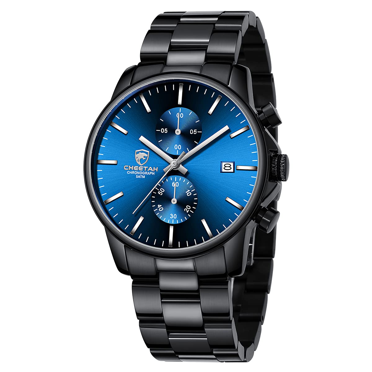 Foto 2 pulgar | Reloj Golden Hour Con Cronógrafo Azul De Acero Inoxidable Para Hombre - Venta Internacional.