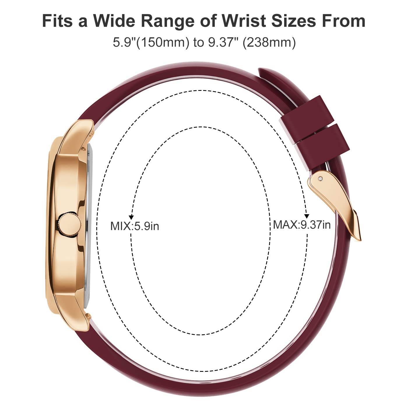 Foto 4 pulgar | Reloj De Enfermera Golden Hour Impermeable Para Uso Médico En Oro Rosa - Venta Internacional.