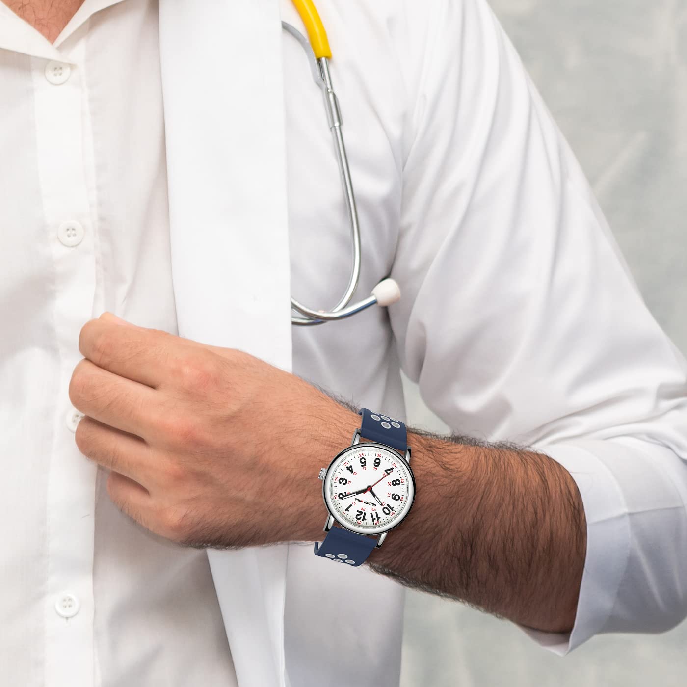 Foto 8 pulgar | Reloj De Enfermera Golden Hour Impermeable Para Profesionales Médicos - Venta Internacional.