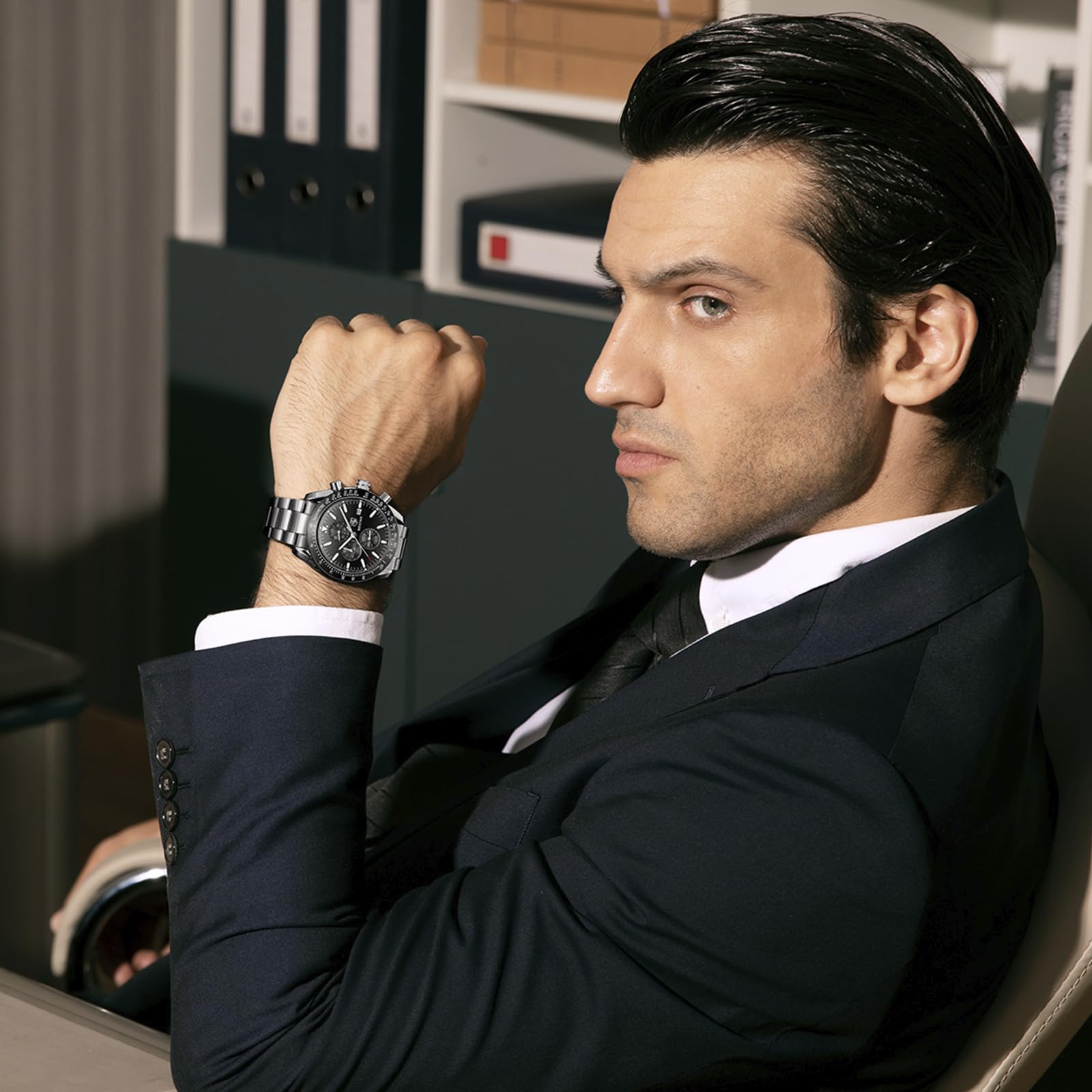 Foto 2 | Reloj By Benyar Chronograph Analog Quartz Para Hombre De Acero Inoxidable - Venta Internacional.