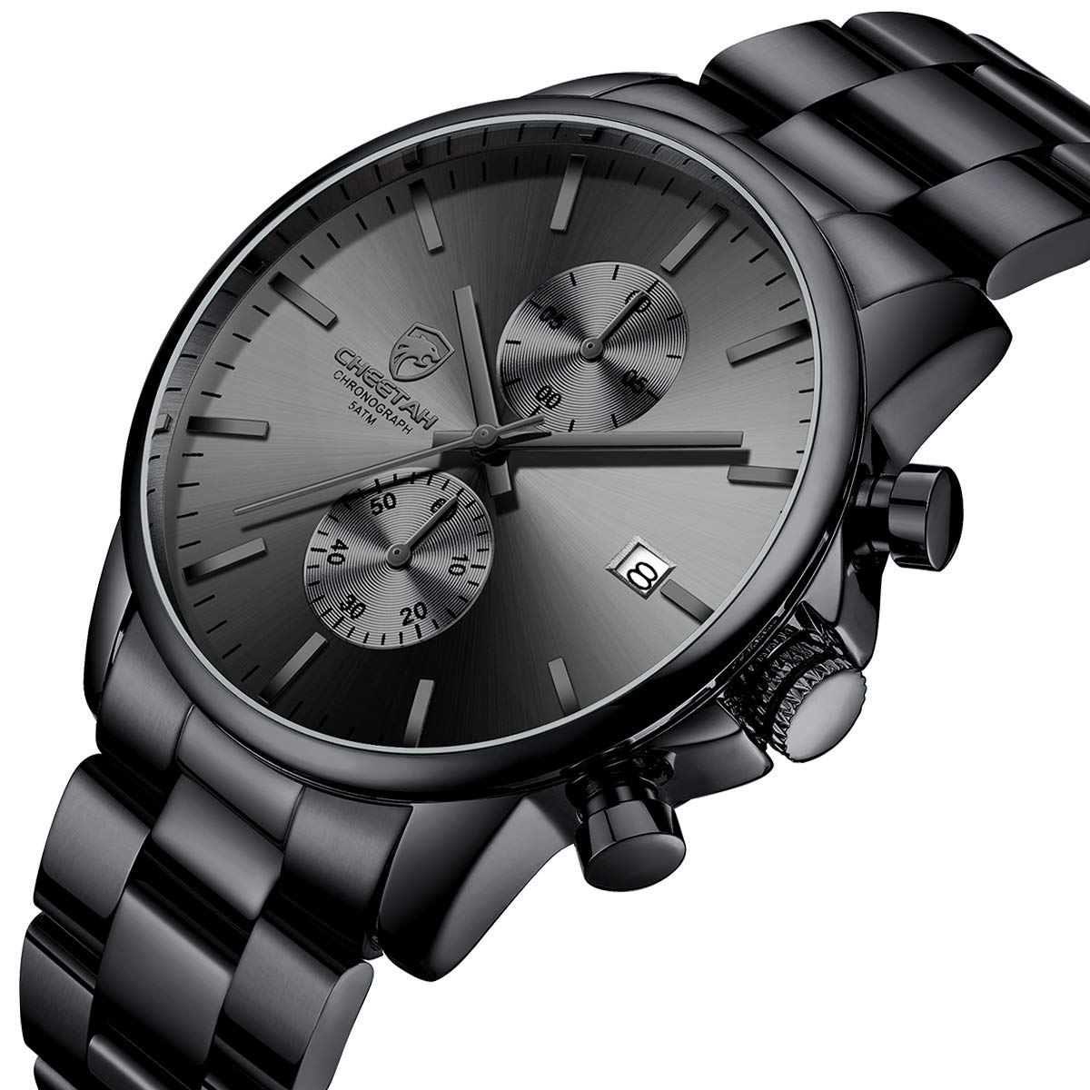 Foto 3 pulgar | Reloj Golden Hour Con Cronógrafo De Acero Inoxidable Para Hombre, Color Gris - Venta Internacional.