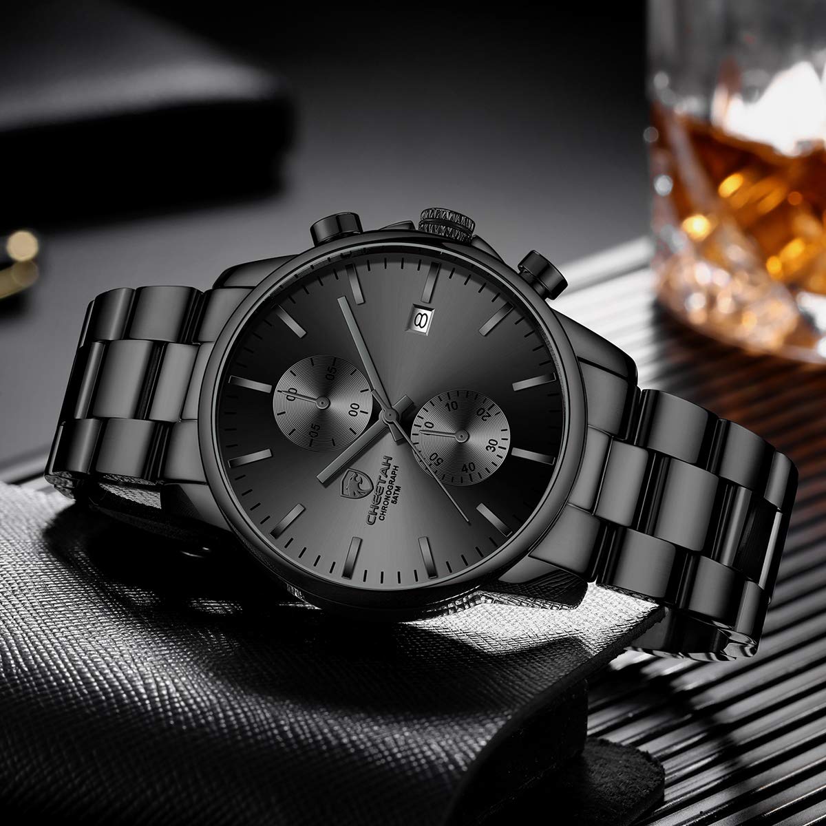 Foto 7 pulgar | Reloj Golden Hour Con Cronógrafo De Acero Inoxidable Para Hombre, Color Gris - Venta Internacional.