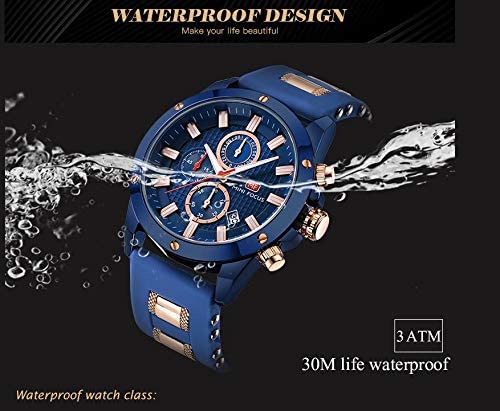 Foto 3 pulgar | Reloj Aimes Para Hombre, Casual, Impermeable, Deportivo, A La Moda, Azul - Venta Internacional.