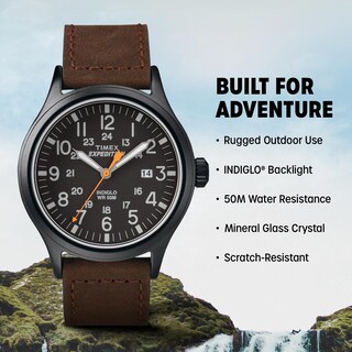 Foto 2 | Reloj Timex Expedition Scout Para Hombre, 40 Mm, Funda De Piel Negra - Venta Internacional.