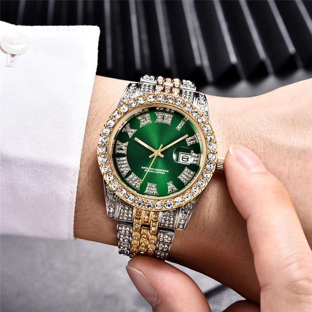 Foto 5 pulgar | Reloj Hunruy Hip Hop Iced-out Bling Diamond Luxury Para Hombre - Venta Internacional.