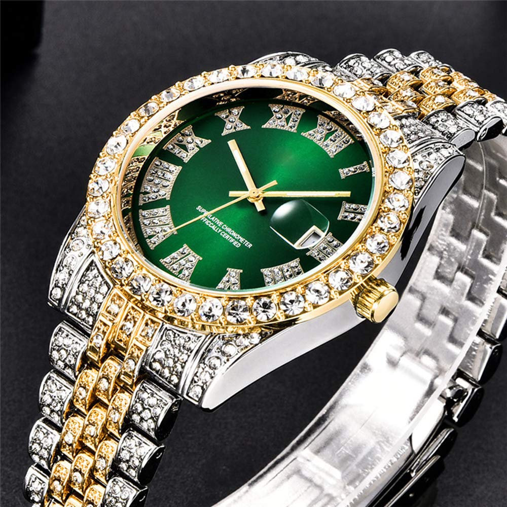 Foto 6 pulgar | Reloj Hunruy Hip Hop Iced-out Bling Diamond Luxury Para Hombre - Venta Internacional.