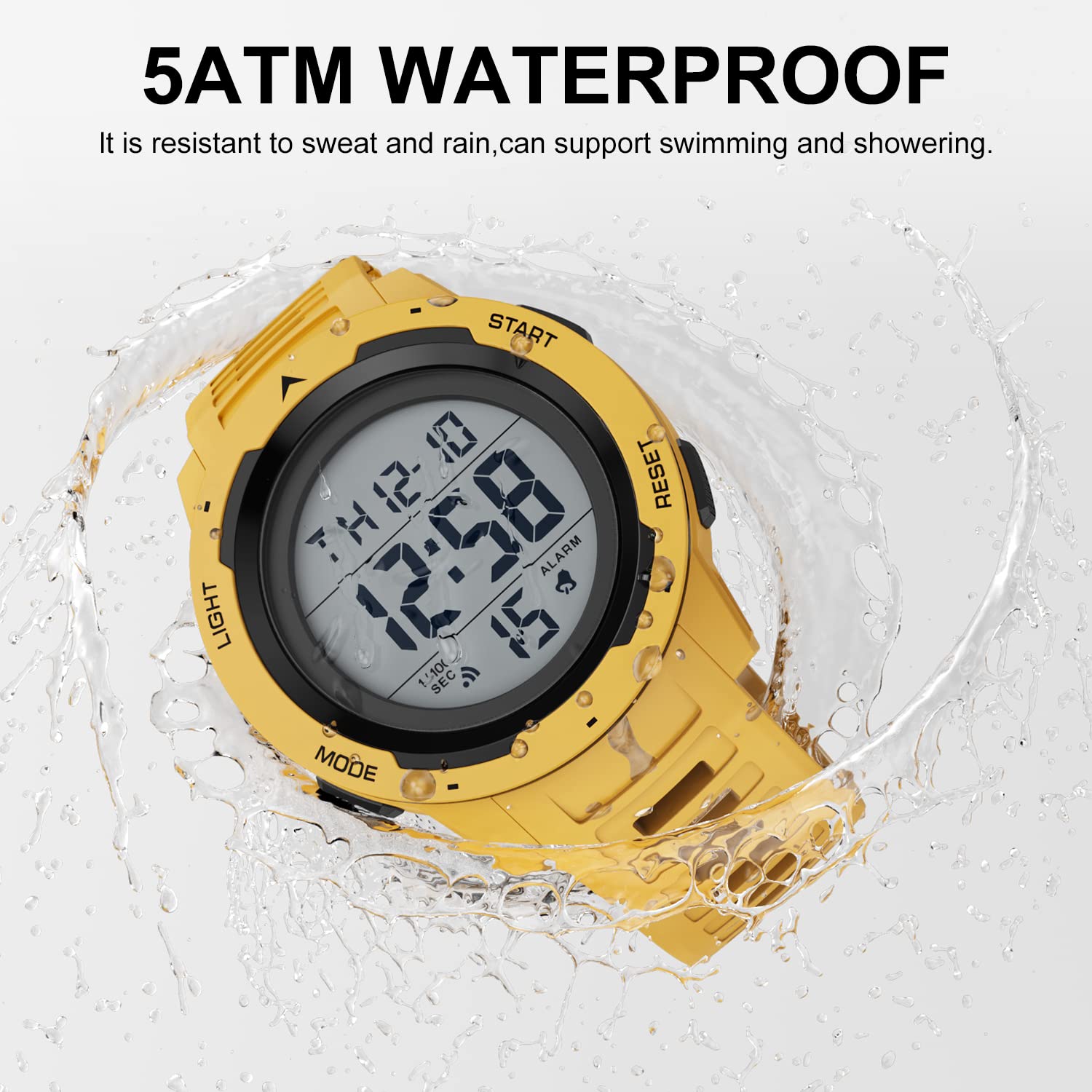 Foto 6 pulgar | Reloj Deportivo Golden Hour Waterproof Digital Para Hombre - Venta Internacional.