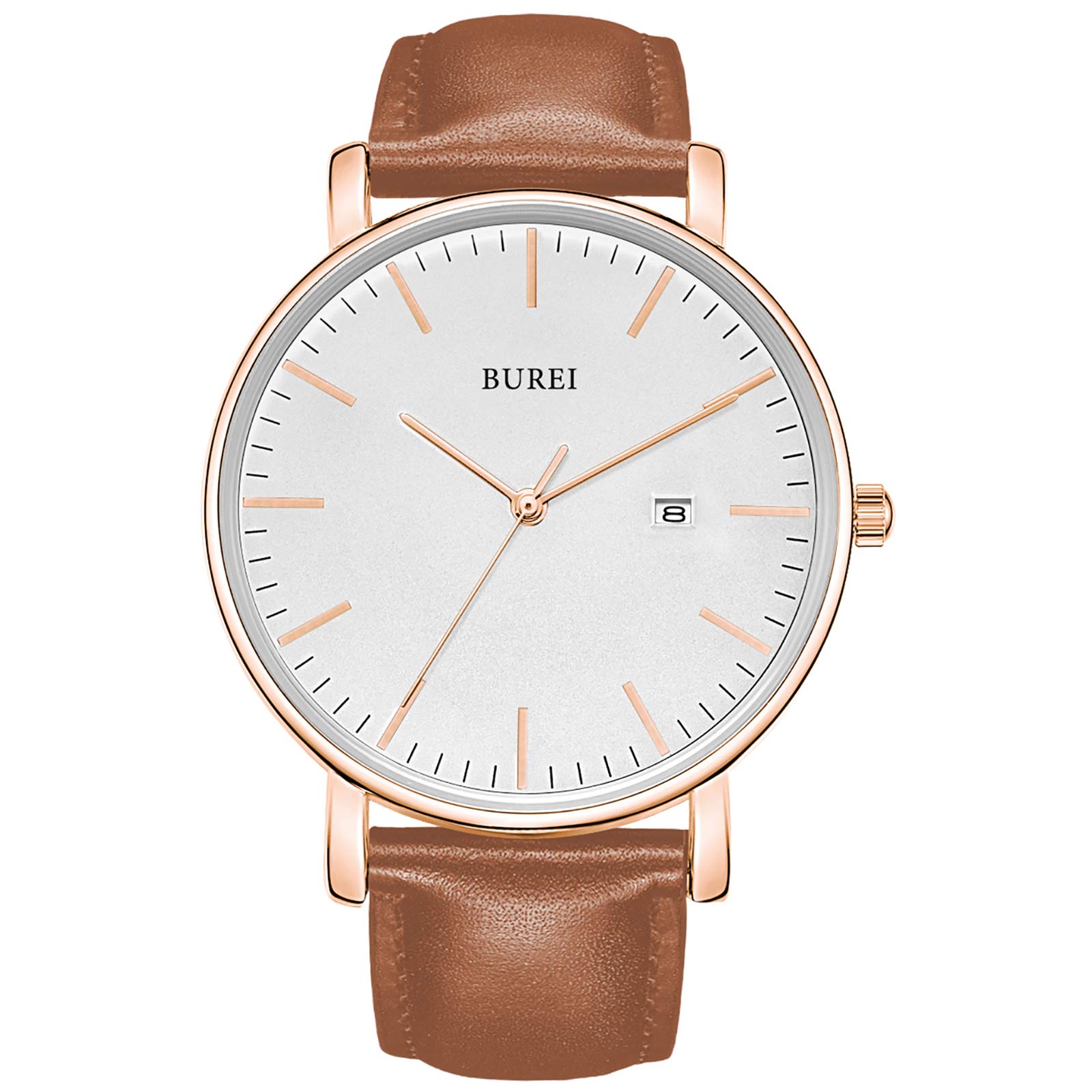 Reloj Burei Fashion Minimalist Waterproof Para Hombre En Oro Rosa - Venta Internacional.