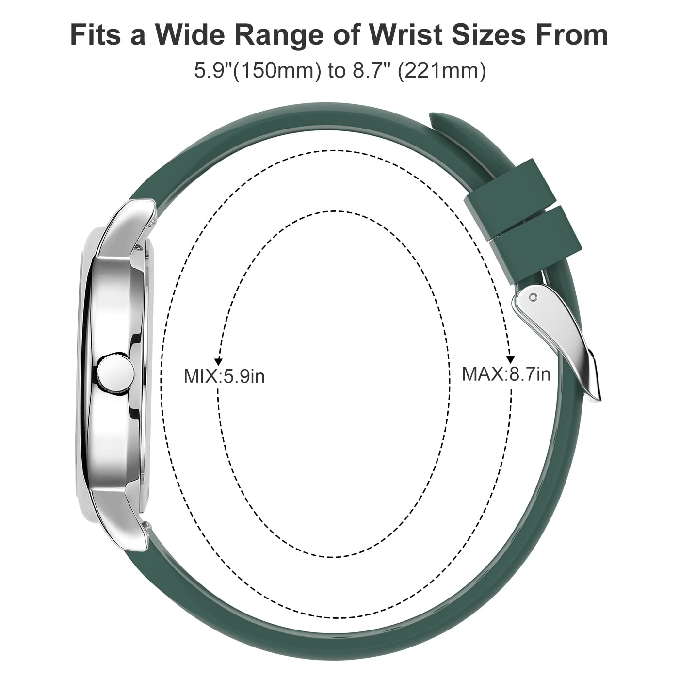 Foto 3 | Reloj De Enfermera Impermeable Golden Hour Para Médicos Con Correa De Silicona - Venta Internacional.