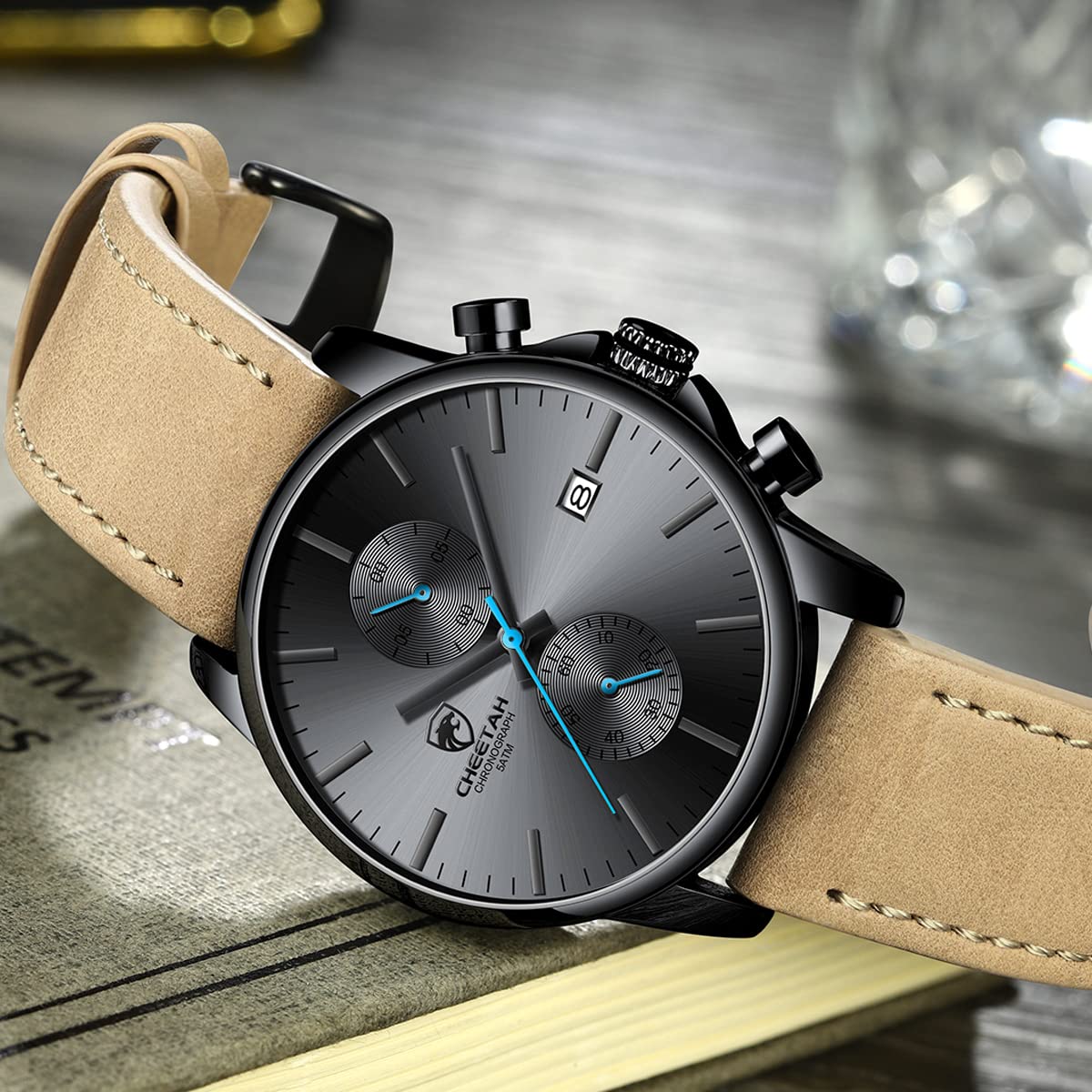 Foto 7 pulgar | Reloj Cronógrafo Minimalista A La Moda Golden Hour Para Hombre - Venta Internacional.