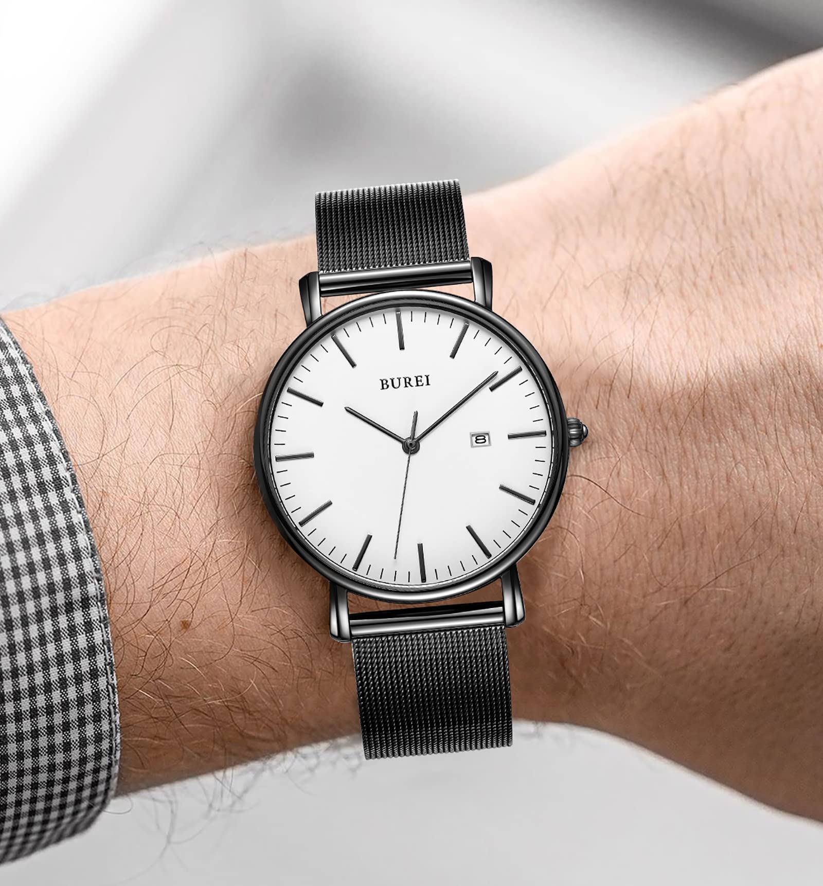 Foto 6 | Reloj De Pulsera Burei Fashion Minimalist Analog Date Para Hombre - Venta Internacional.