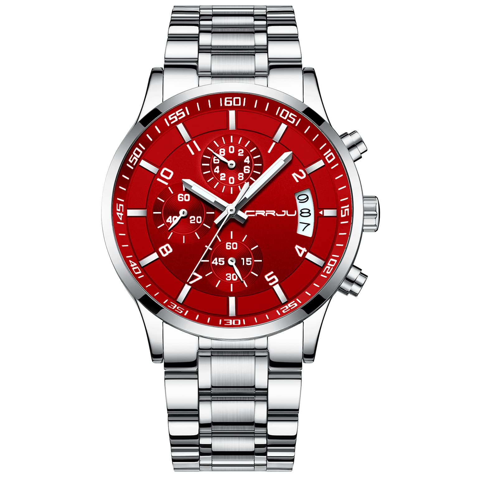 Reloj Crrju Fashion De Lujo De Acero Inoxidable Impermeable Para Hombre - Venta Internacional.