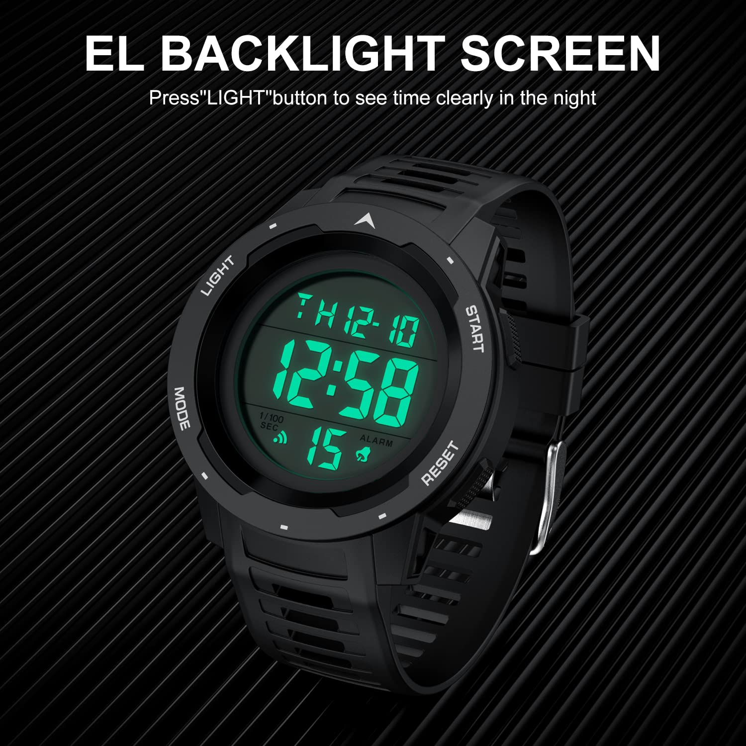 Foto 7 | Reloj Deportivo Golden Hour Waterproof Digital Para Hombre - Venta Internacional.