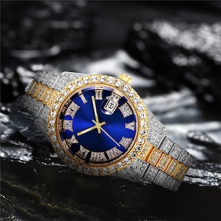 Foto 2 | Reloj Hunruy Hip Hop Iced-out Bling Diamond Luxury Para Hombre - Venta Internacional.