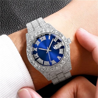 Foto 2 | Reloj Hunruy Hip Hop Iced-out Bling Diamond Luxury Para Hombre - Venta Internacional.