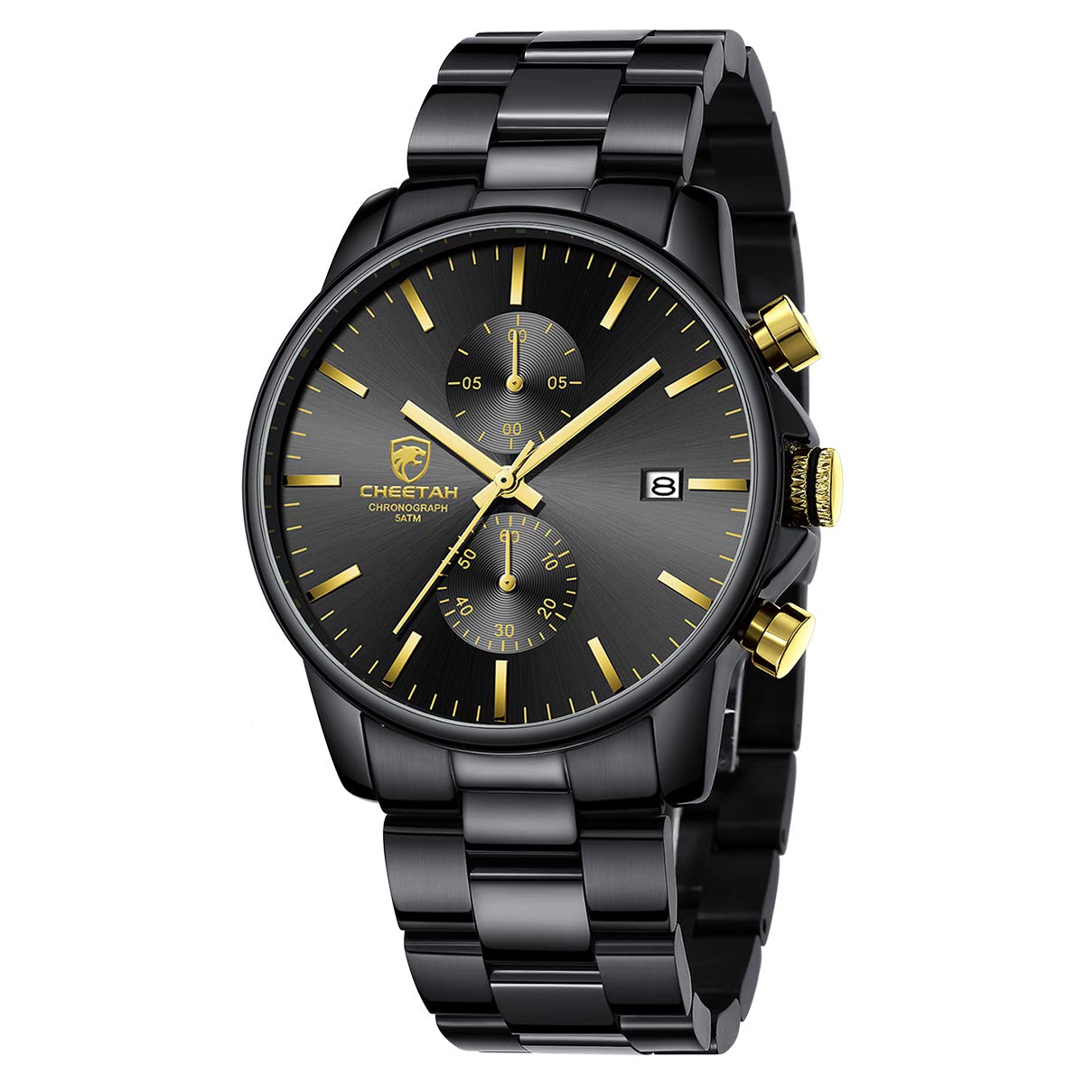 Reloj Golden Hour Con Cronógrafo Casual A La Moda Para Hombre, Color Dorado - Venta Internacional.