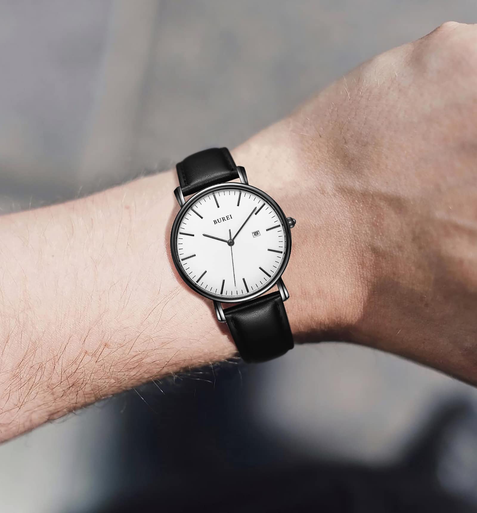 Foto 5 | Reloj Burei Fashion Minimalista Impermeable Para Hombre Con Piel - Venta Internacional.