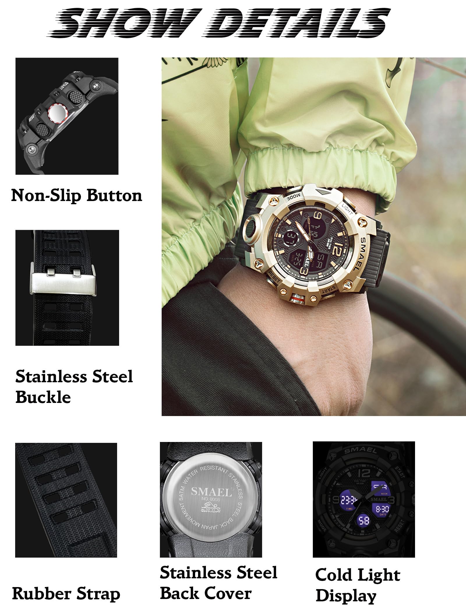 Foto 4 | Reloj Gosasa S-shock Multifunción Militar Impermeable Para Hombre - Venta Internacional.