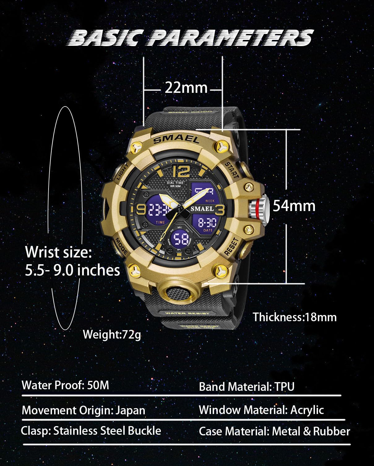 Foto 6 | Reloj Gosasa S-shock Multifunción Militar Impermeable Para Hombre - Venta Internacional.