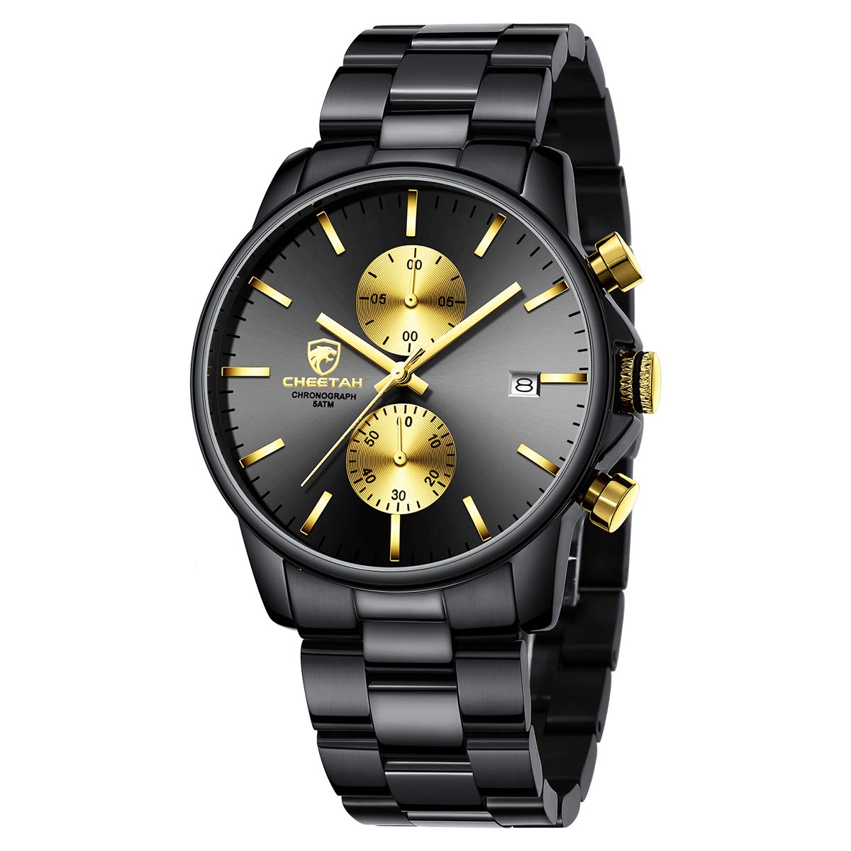 Reloj Golden Hour Con Cronógrafo De Acero Inoxidable Para Hombre, 30 M Wr - Venta Internacional.