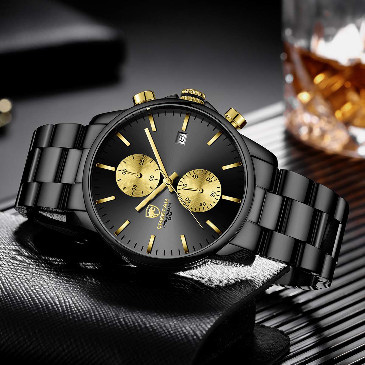 Foto 6 | Reloj Golden Hour Con Cronógrafo De Acero Inoxidable Para Hombre, 30 M Wr - Venta Internacional.