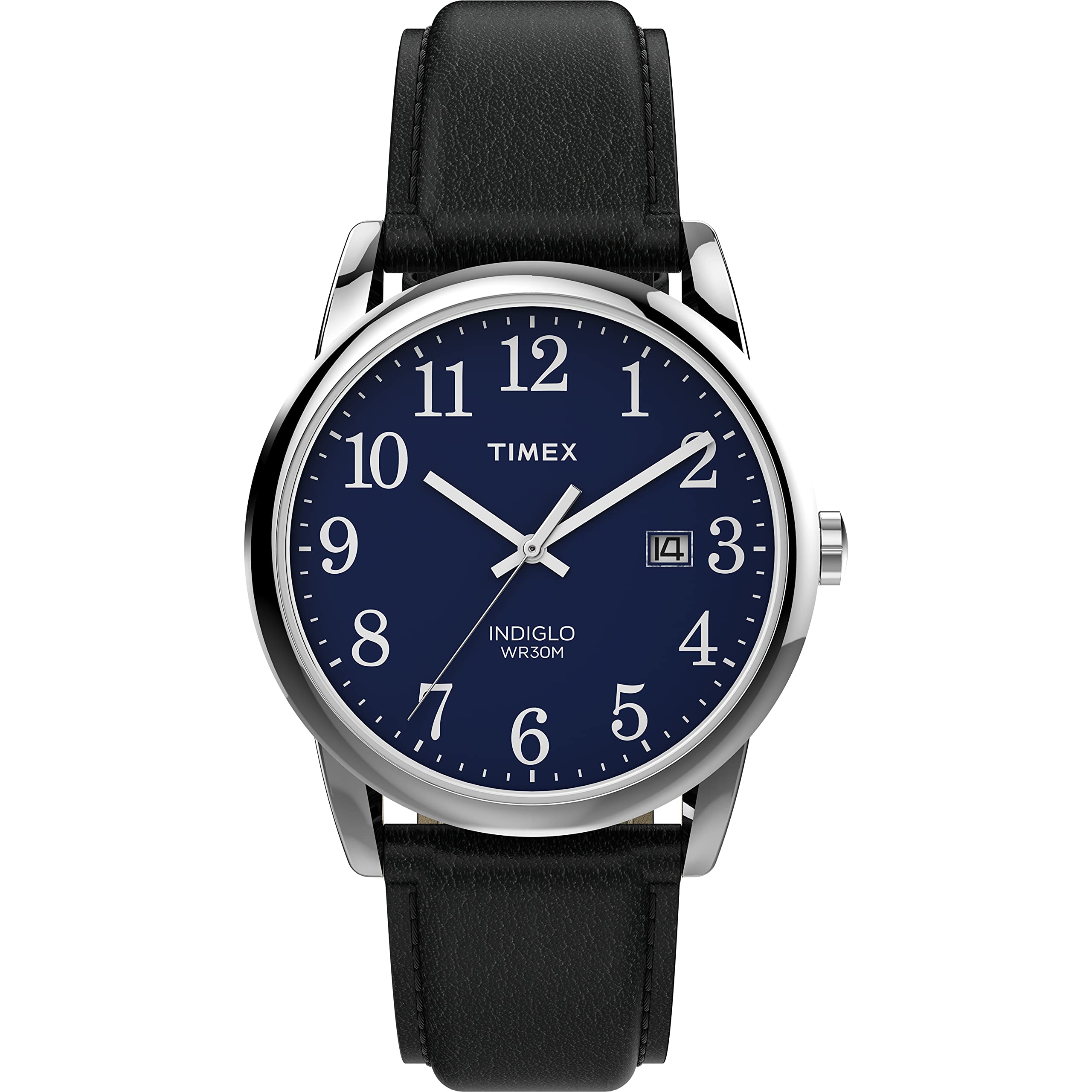 Reloj Timex Easy Reader Con Carcasa De 38 Mm Y Esfera Azul Plateada - Venta Internacional.