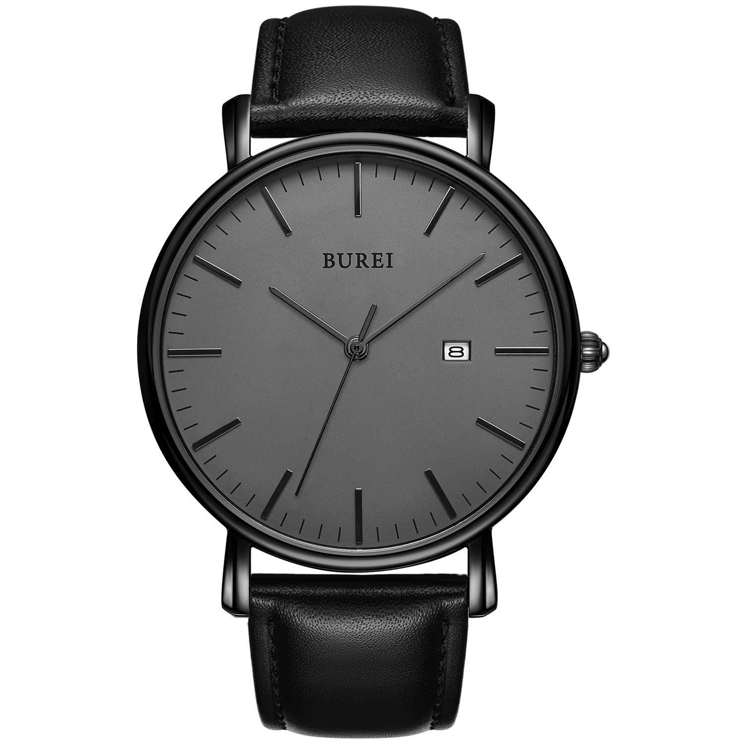 Reloj Burei Fashion, Minimalista, Analógico, Con Fecha, Correa De Piel - Venta Internacional.